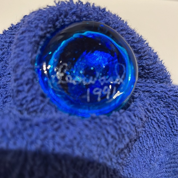 Bluebirds Of Happiness Vintage Glass Figurine Handmade Leo Ward 1991 - Picture 8 of 10